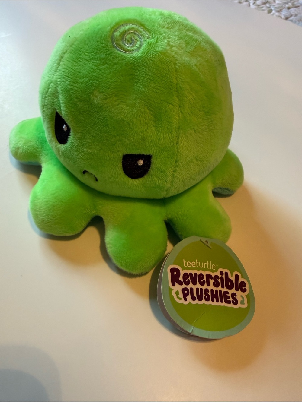 Reversible Plushie Octopus - Bright Green